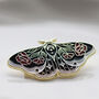 Black Enamel Butterfly Brooch With Red Floral Detail, thumbnail 5 of 5