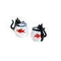 Glass Black Cat With Fish Bowl Figurine | Gift Boxed | Decoration | Collectable | Gift For Home, thumbnail 4 of 4