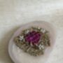 Ivory Hand Poured Pink Luxury Oval Resin Clutch, thumbnail 4 of 10