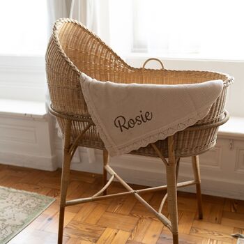 Personalised Cotton Baby Blanket Baby Gift, 6 of 12