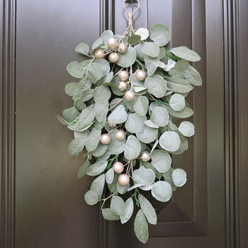 Winter Botanicals Eucalyptus Sparkle Swag Decoration, 3 of 3
