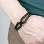 Personalised Men's Infinity Dual Leather Bracelet, thumbnail 8 of 12