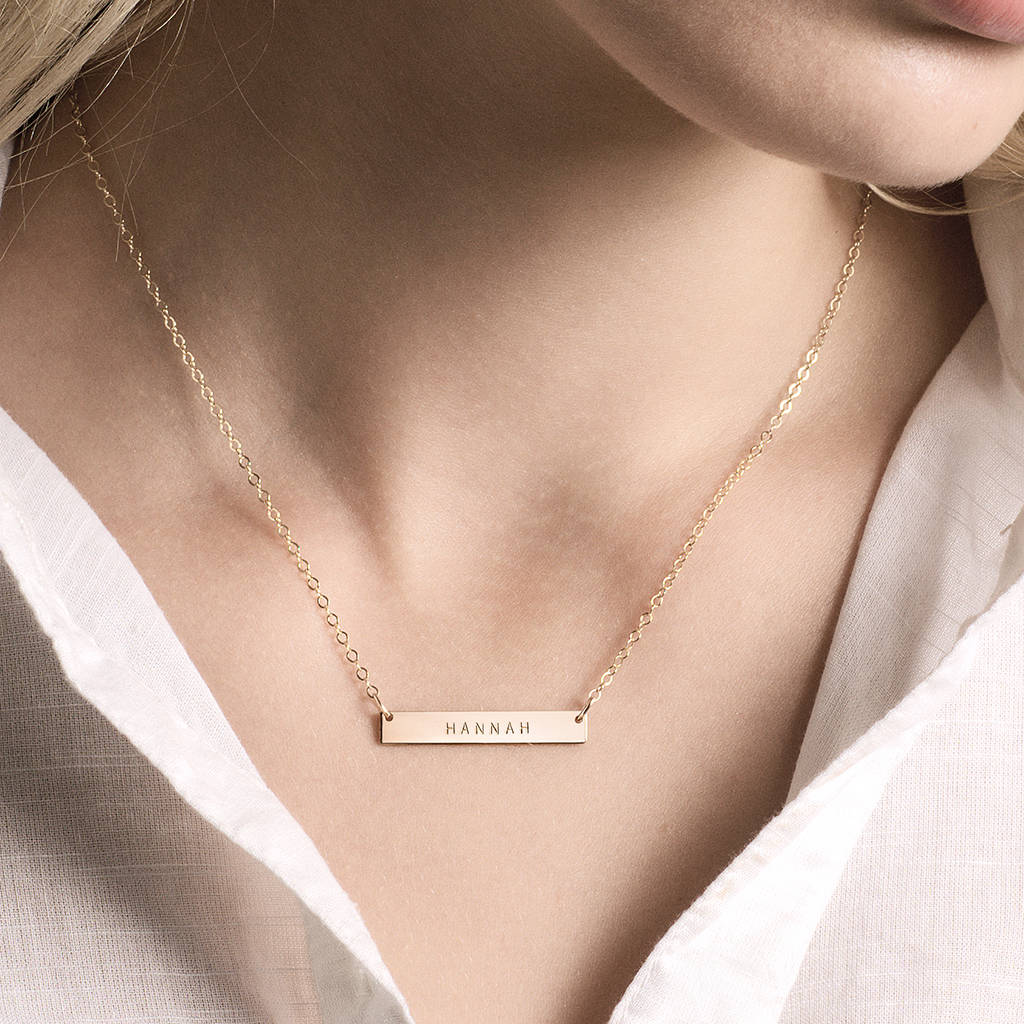 Personalised Bar Necklace, 1 of 6