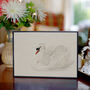 Swan Painting Print, Framed Or Unframed Circa 1700s, thumbnail 6 of 11
