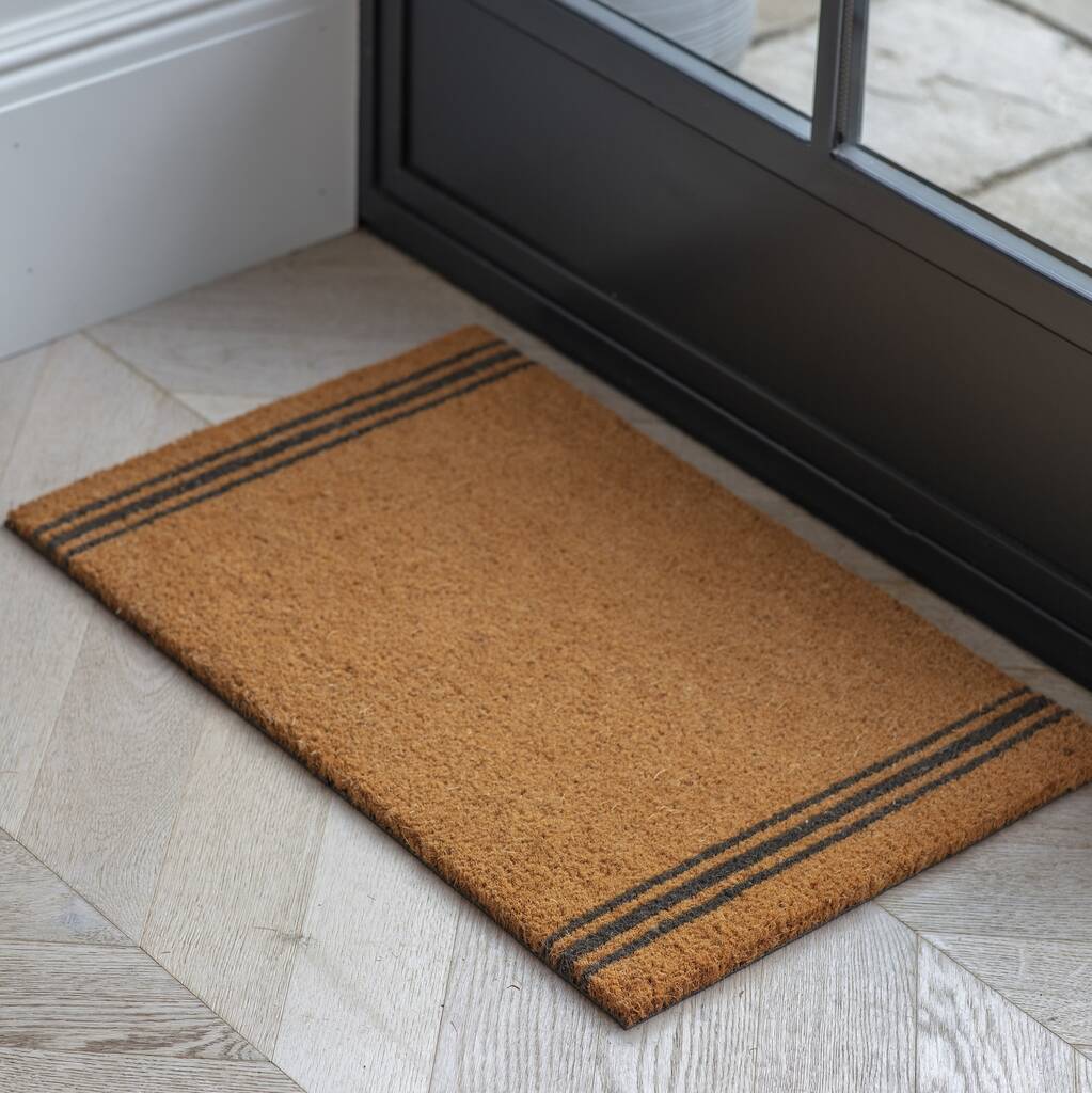 Grey Stripe Doormat By Marquis & Dawe