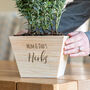 Personalised Herb Garden Wooden Planter, thumbnail 1 of 3