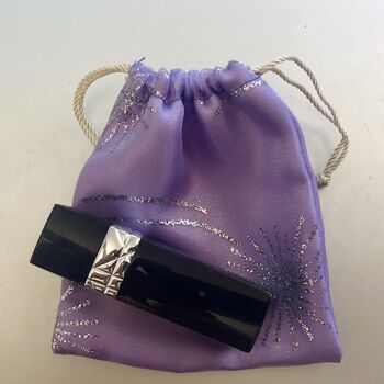 Three Sparkly Purple Pouches With Drawstring, 2 of 3