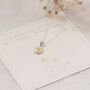 Enamel Dainty Daisy Sterling Silver Necklace, thumbnail 2 of 10