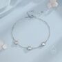 Sterling Silver Tiny Cz Trio Bracelet, thumbnail 1 of 12