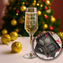 Merry Christmas Champagne Flute With Coaster And Decoration Gift Set, thumbnail 1 of 7