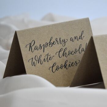 Calligraphy Wedding Buffet Food Cards X Five, 2 of 6