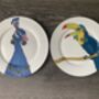 Classy Birds Set Of Two Illustarated Dinner Plates, thumbnail 1 of 3