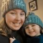 Pair Of Matching Personalised Cable Knit Beanie Hats, thumbnail 1 of 6