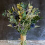 Dried Flower Wedding Bouquet With Dried Thistles, thumbnail 1 of 5