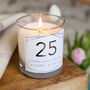 25th Wedding Anniversary Personalised Candle Gift, thumbnail 2 of 5