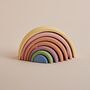 ‘Pastel’ Small Wooden Stacking Rainbow, thumbnail 1 of 1