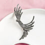 Large Marcasite Silver Hummingbird Brooch, thumbnail 1 of 10