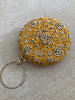 Yellow Handcrafted Bangle Indian Clutch Bag, 5 of 7