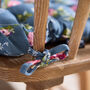 Set Of Two Briarfield Navy Floral Seat Pads With Ties, thumbnail 5 of 6