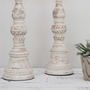 White Distressed Wooden Candlestick, thumbnail 4 of 7