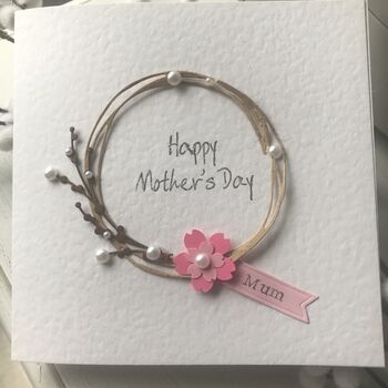 Personalised Mother's Day Circle Pearl Card, 4 of 6
