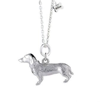 Personalised Dachshund Sterling Silver Necklace, 2 of 7