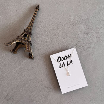 Oooh La La Sterling Silver Eiffel Tower Necklace – Parisian Gift For Her, 2 of 6