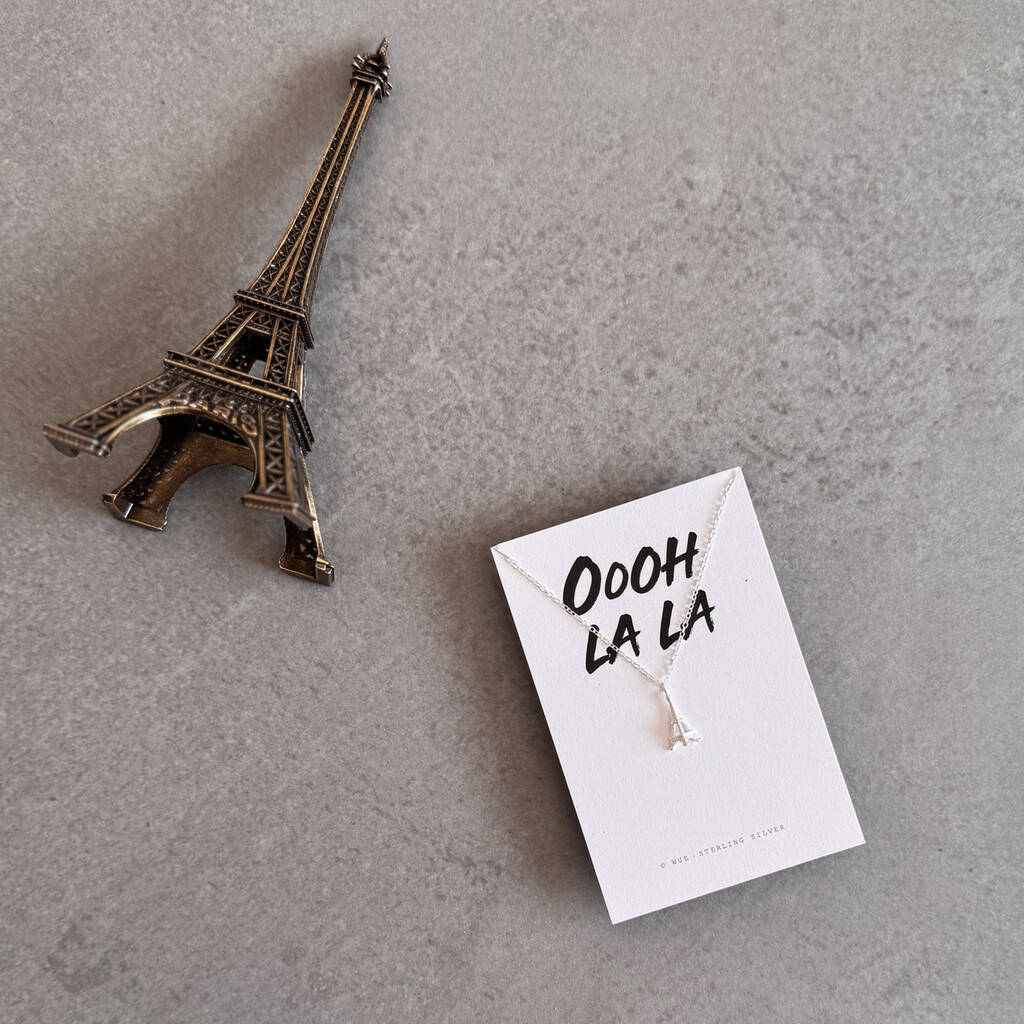Oooh La La Sterling Silver Eiffel Tower Necklace – Parisian Gift For Her, 1 of 6