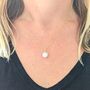 The Hexagon Moonstone Gold Plated Gemstone Necklace, thumbnail 2 of 5