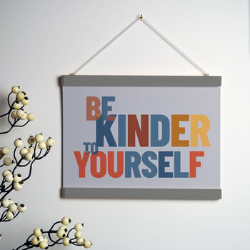 Be Kinder To Yourself A5 Print With Hanging Frame, 3 of 7