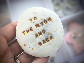 Personalised To The Moon And Back Hand Iced Biscuit Gift Box Fathers Day Gift, 8 of 10