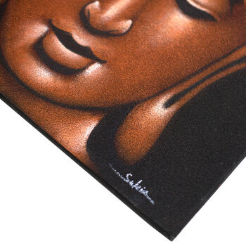 Buddha Painting Copper Sand Finish, 3 of 5