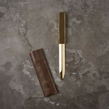 Debonaire Letter Opener With Leather Sleeve, 3 of 4