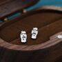 Tiny Sterling Silver Easter Island Statue Stud Earrings, thumbnail 1 of 12