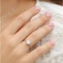 One Carat Round Solitaire Moissanite Engagement Ring In Sterling Silver And Gold Vermeil, thumbnail 3 of 7