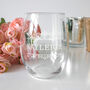 Personalised Floral Divide Stemless Glass And Coaster Gift Set, thumbnail 2 of 5