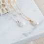 Triora Baroque Pearl And Gold Plated Or Silver Pendant, thumbnail 1 of 5
