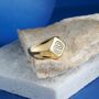 Personalised Gold Signet Ring For Men And Women, Engraved Initials, thumbnail 3 of 12