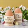 Personalised Couples Wooden Egg Cup Set, thumbnail 2 of 4