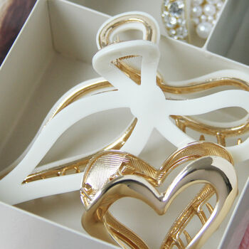 Gold Or Silver Heart Hair Claw, 4 of 6