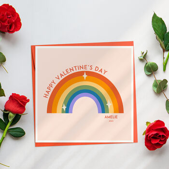 Personalised Rainbow Valentine's Card, 6 of 9