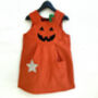 Halloween Personalised Pumpkin Face Pinafore Dress, thumbnail 5 of 5