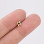 Sterling Silver Extra Tiny Dotted Cluster Black Cz Stud Earrings, thumbnail 3 of 12