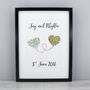 Personalised Map Heart Wedding And Anniversary Print, thumbnail 8 of 12
