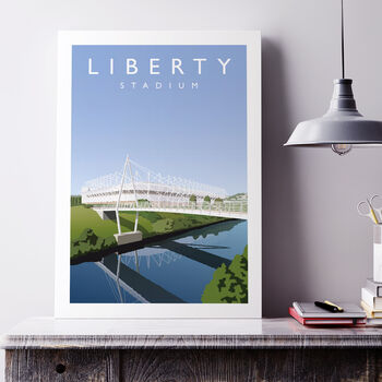 Liberty Stadium Ospreys Rugby Poster, 3 of 8