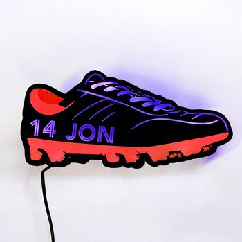 Personalised Football Boot LED Lightbox, 2 of 6