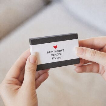 Personalised Gender Reveal / Baby Pregnancy Announcement Photo Token Box, 3 of 3