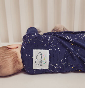 Baby Sleep Bag Merino + Organic Cotton 'Super Star', 3 of 9