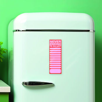 Never Ending To Do List Pink And Red | Magnetic Fridge Planner, 5 of 5