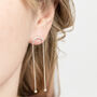 Sterling Silver Curved Bar Studs, thumbnail 3 of 4